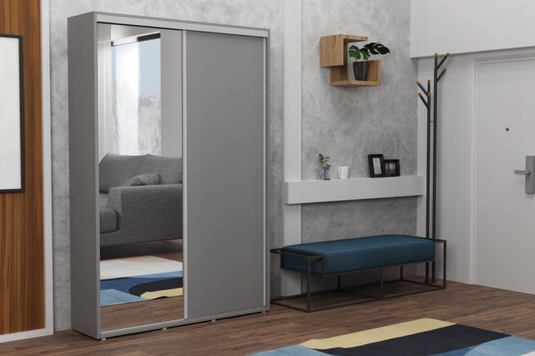 szafa korytarzowa-przesuwna-zuza-antracyt-242cm x 45 cm głębokość x 11 szerokości do wyboru -front-lustro-rączki aluminium.jpg