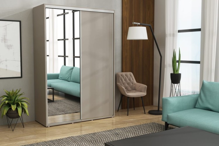 szafa korytarzowa-przesuwna-zuza-kaszmir-242cm x 45 cm głębokość x 11 szerokości do wyboru -front-lustro-rączki aluminium.jpg