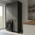 Szafka do zabudowy pralki DUO antracyt + czarny – styl loft